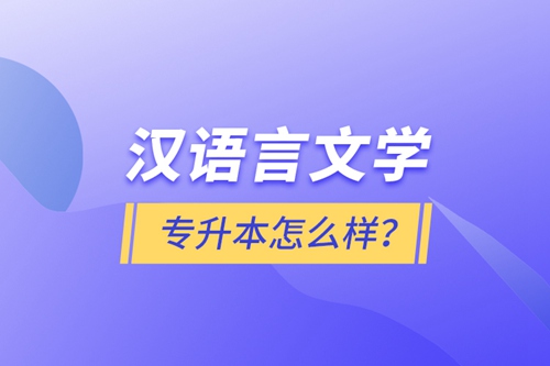 漢語言文學(xué)專升本怎么樣？