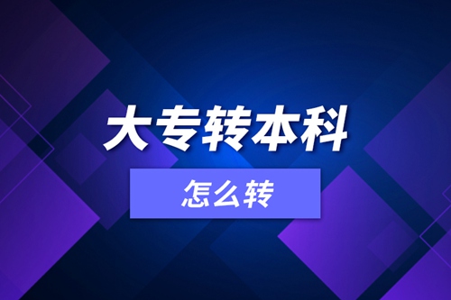 大專轉(zhuǎn)本科怎么轉(zhuǎn)