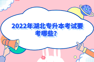 2022年湖北專升本考試要考哪些？