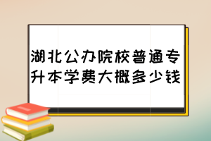 湖北公辦院校普通專升本學(xué)費(fèi)大概多少錢？